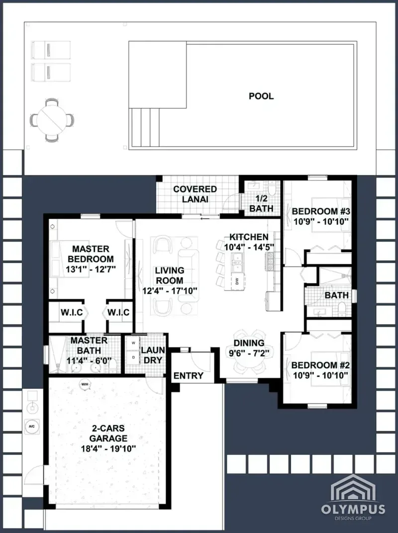 OTL M1 (OP. TWO CARS GARAGE) — Floor Plan (Original)